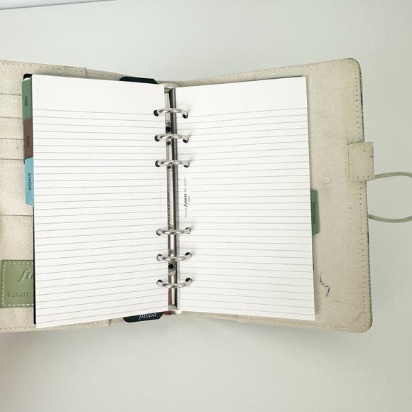 Filofax Eden Canvas Personal Organizer Agenda W/Inserts 7.5” x 5.5” - Picture 8 of 9